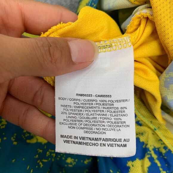 Nike Short Womens XS Extra Small Yellow Harbor Blue Running Dri Fit Livestrong - Picture 8 of 12